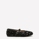 Wide Width, Acora Black Sequined Ballerina with Strap