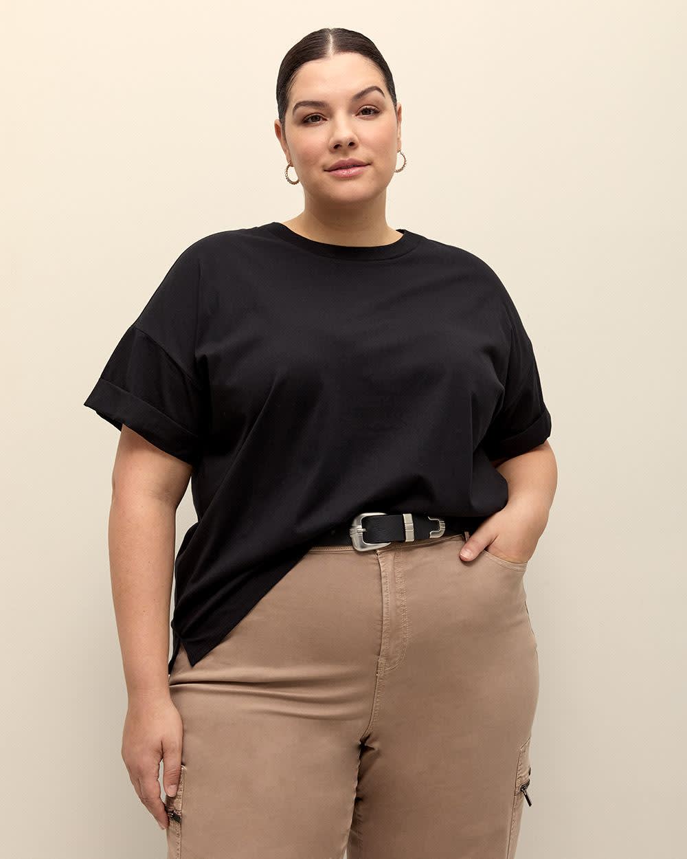 Boxy Short-Sleeve Cotton T-Shirt - PENN. Essentials