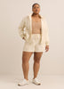 Beige Water-Repellent Track Jacket - Active Zone