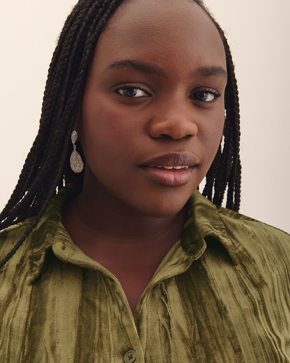 Chemise tricotée pour femmes Penningtons – Coupe droite, col boutonné, 100 % polyester