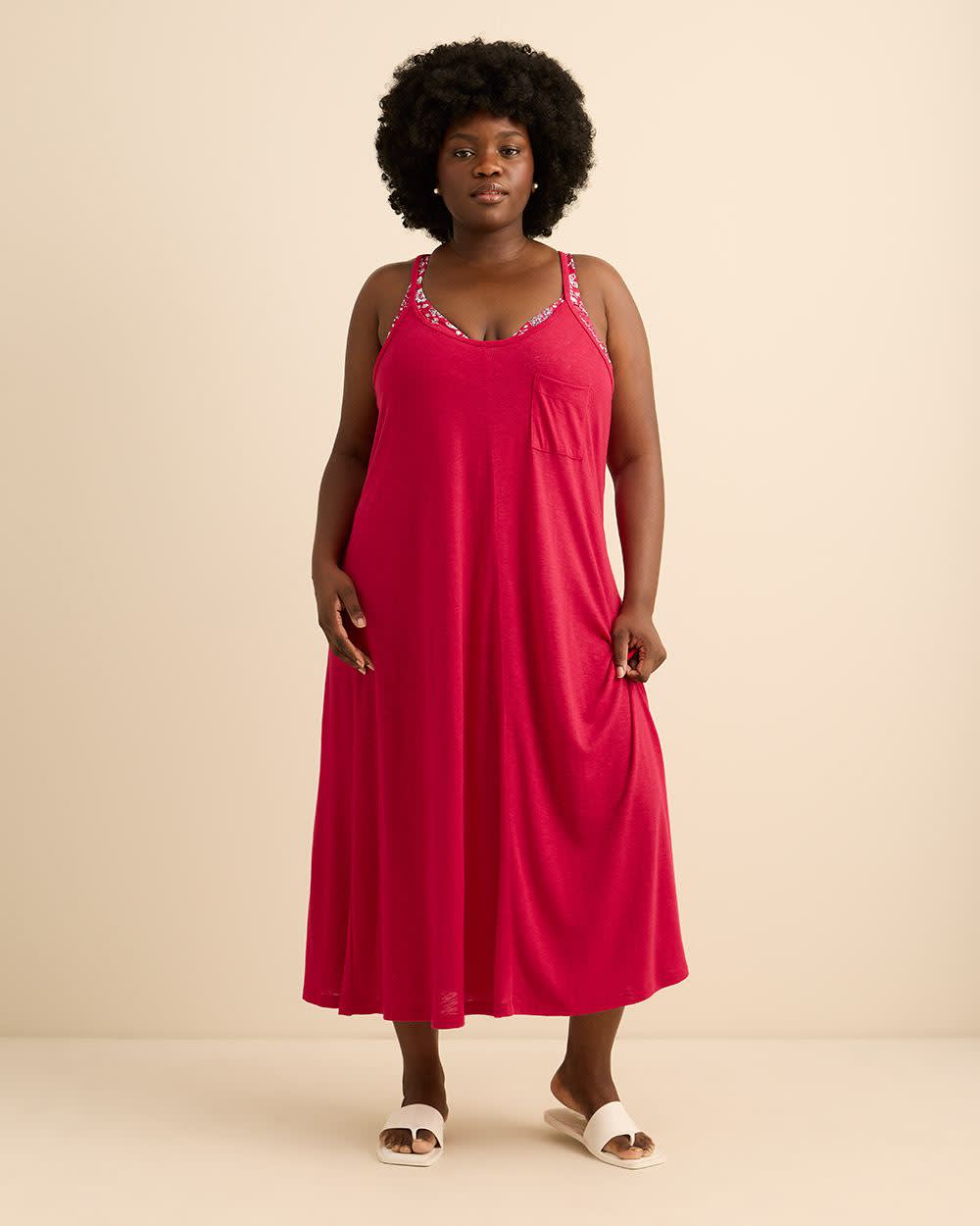 Robe long couvre-maillot avec détail crocheté