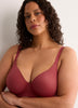 Second Skin, Red Unlined Underwire Matte Bra - tiVOGLIO