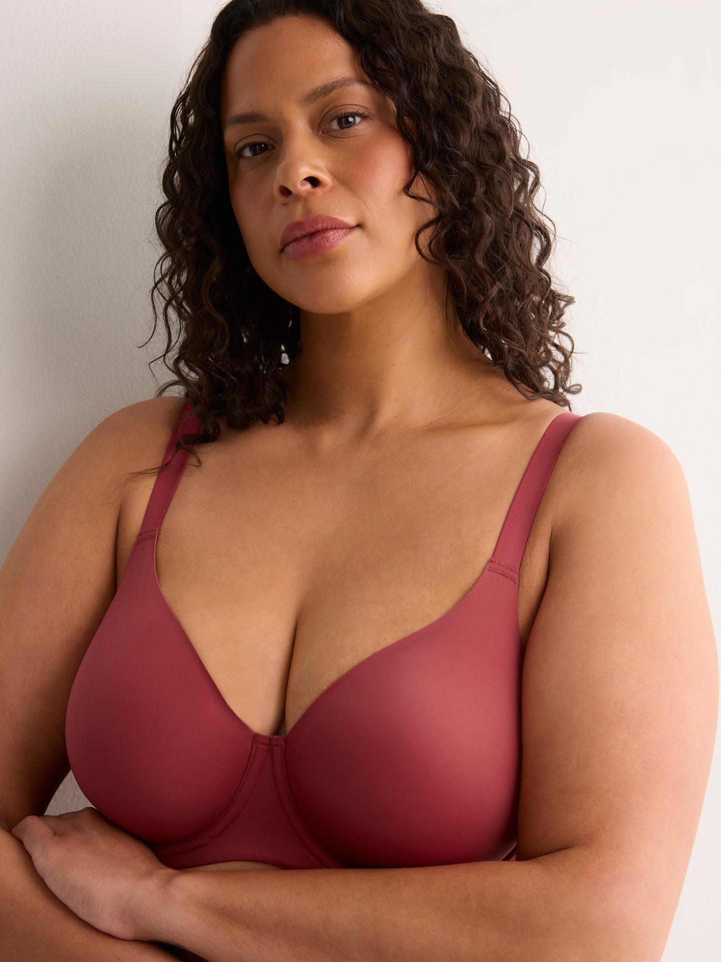 Second Skin, Red Unlined Underwire Matte Bra - tiVOGLIO