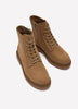 Extra Wide Width, Taupe Faux-Suede Lace-Up Hiker Bootie