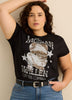 Black Short-Sleeve Crewneck Tee with Morgan Wallen Print