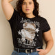 Black Short-Sleeve Crewneck Tee with Morgan Wallen Print