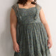Fit-and-Flare Sangria Flutter Sleeve Dress