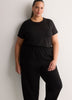 Black Pull-On Barrel-Leg Knit Jogger Pant - Active Zone