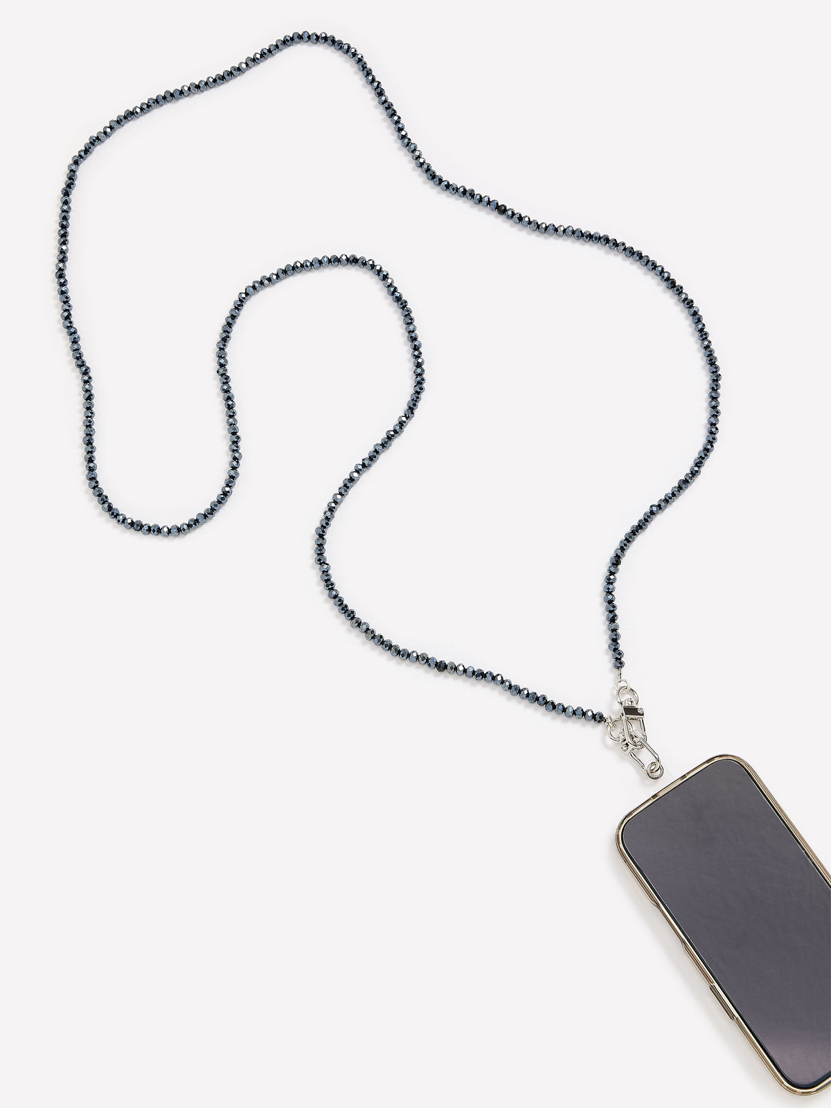 Blue Crossbody Beaded Phone Chain