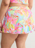 Floral High-Waisted Skirted Swim Brief - Bleu by Rod Beattie