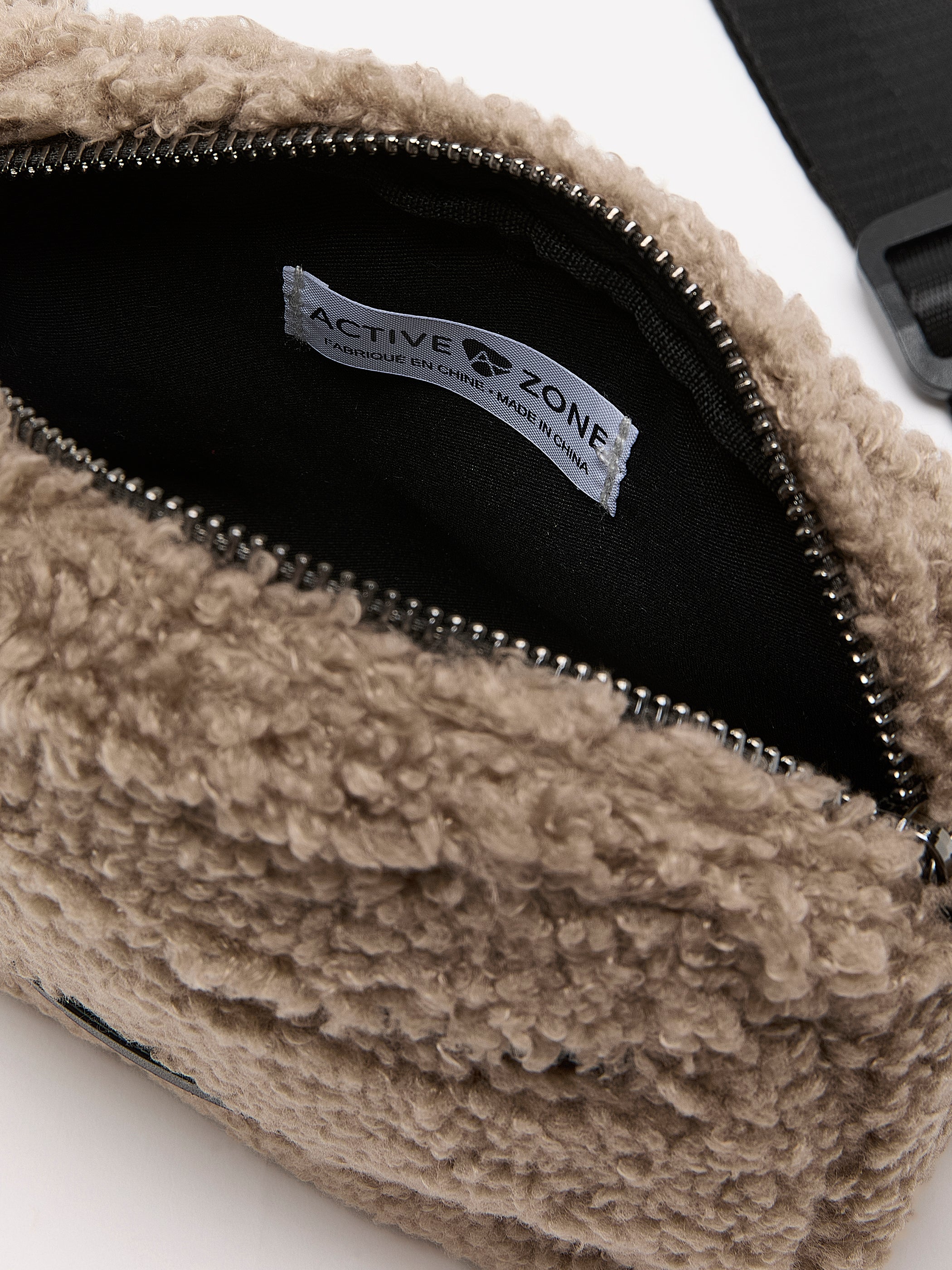 DDP Women Handbag Knit Polyester Belt Bag Sherpa