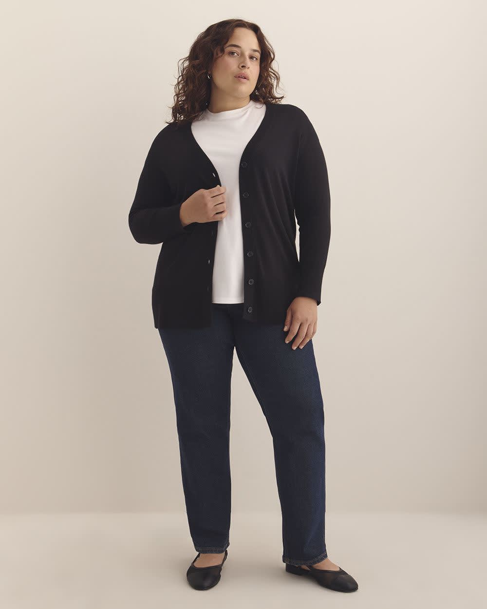 Responsible, Cotton-Blend Tunic Cardigan