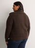 Straight Zippered Sweater Cardigan