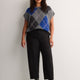 Dark Barrel-Leg Trousers