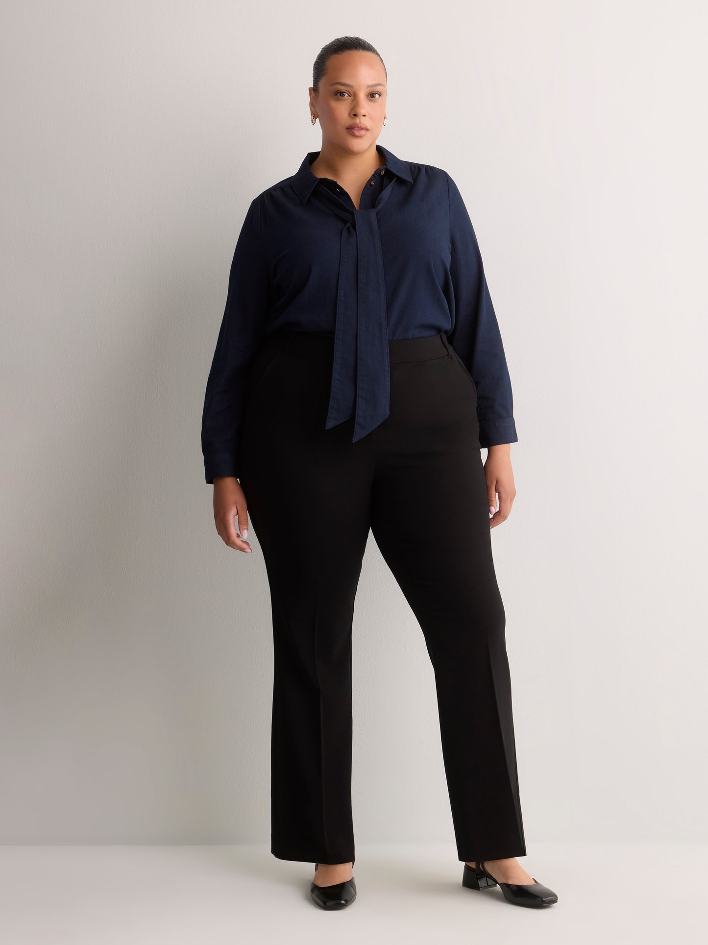 Black Savvy Boot-Cut Pant