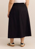 Cotton Poplin Pull-On Maxi Skirt