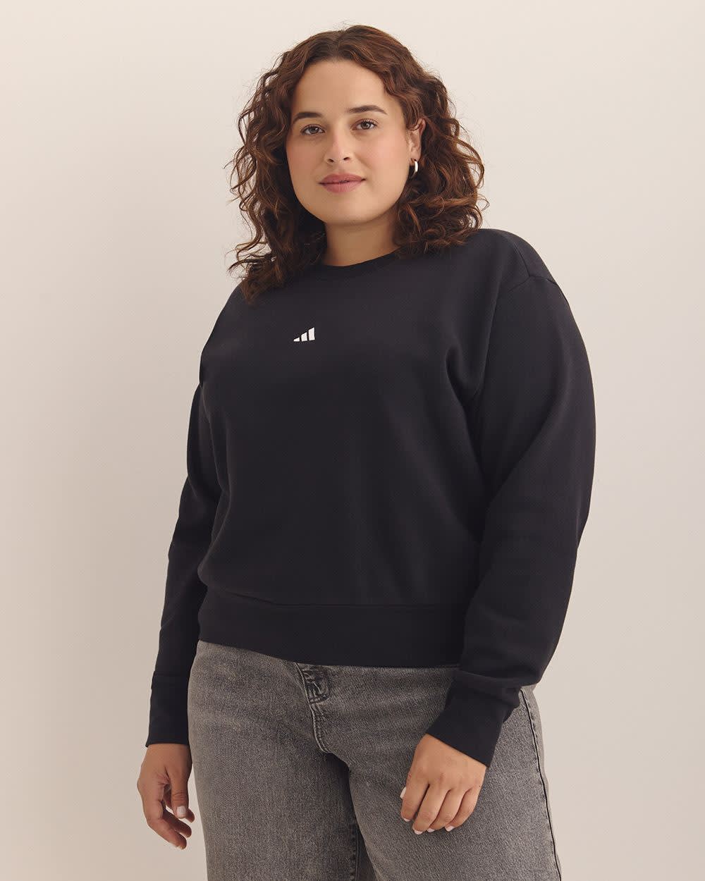 Black Feel Cozy Sweatshirt with Small Logo - adidas