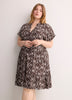 Responsible, Short Dolman-Sleeve Tiered Popover Dress