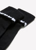 Black Fold-Over Ankle Socks with Heart Print
