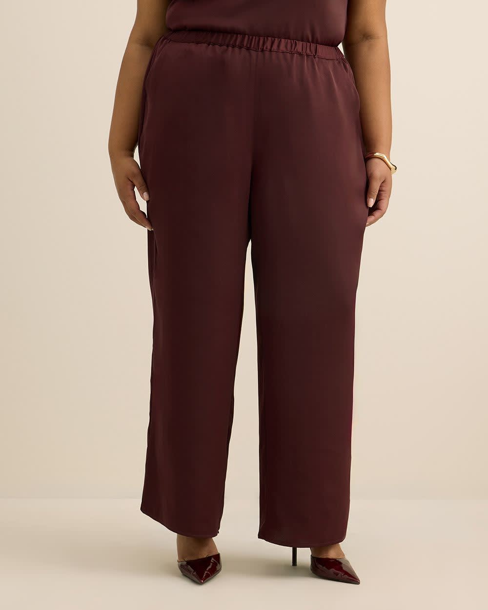 Satin Wide-Leg Pant