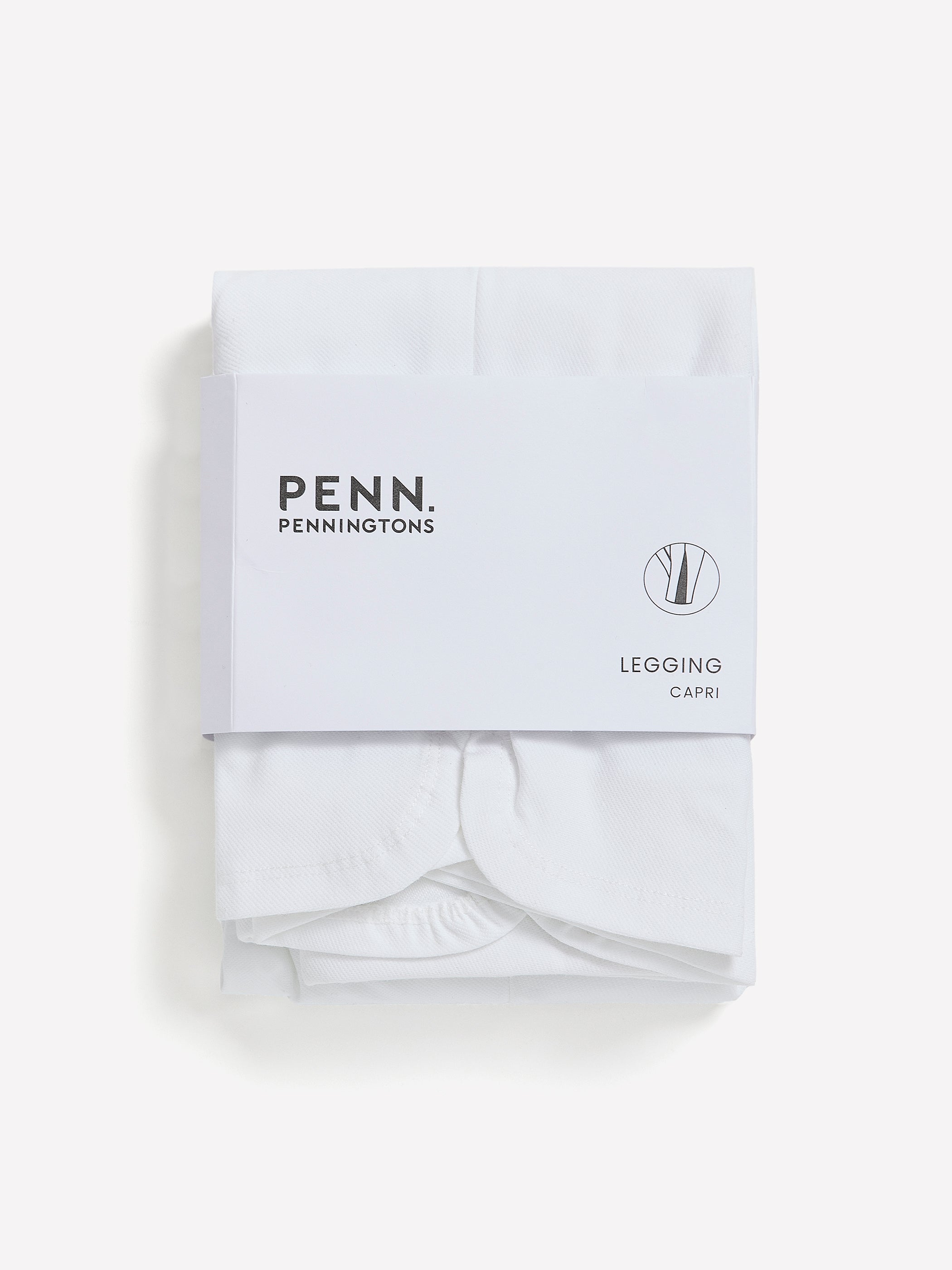 Fashion White Denim Capri Legging with Tulip Hem