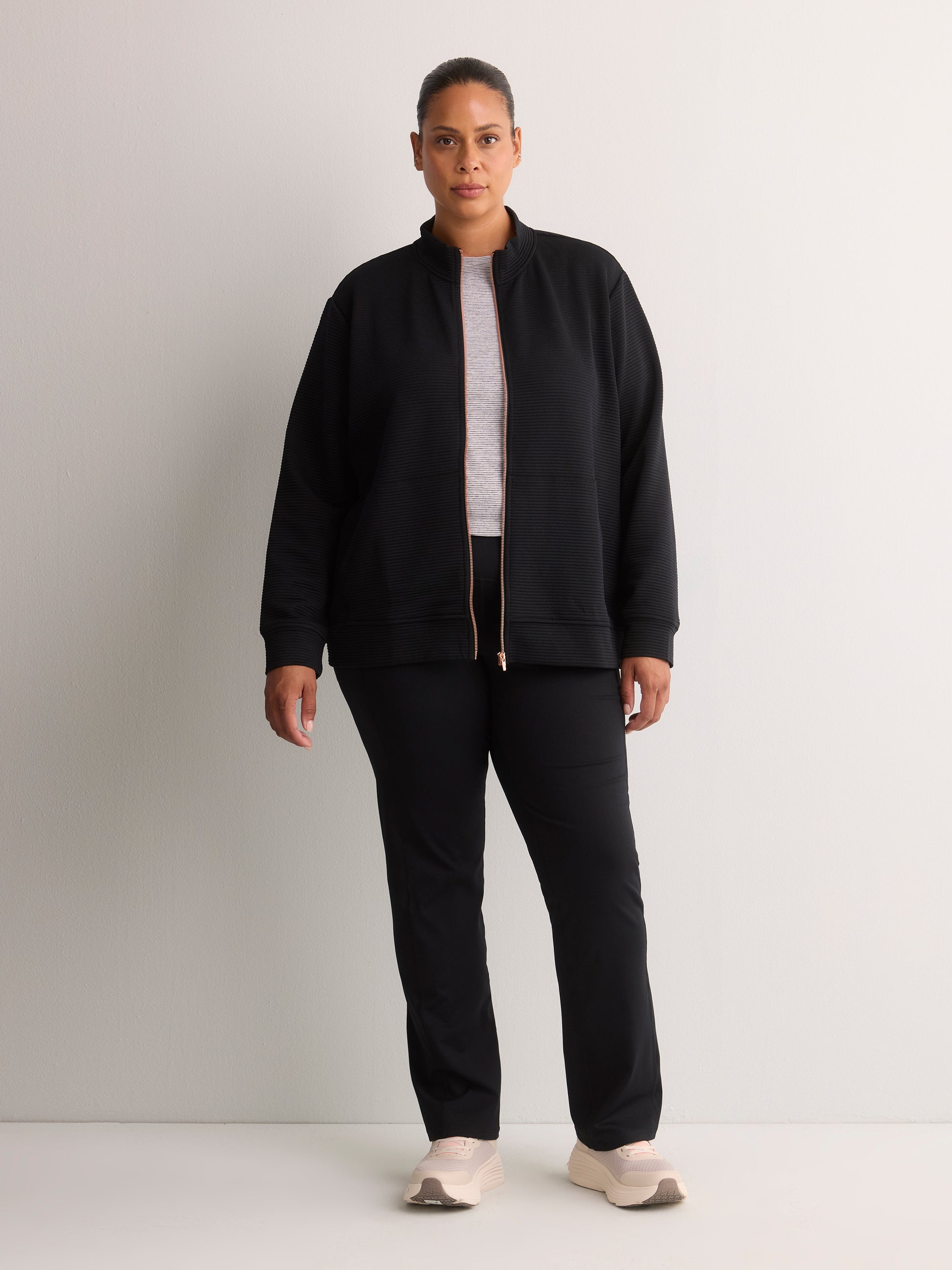 Go Walk Everywhere Ribbed Knit Jacket - Skechers