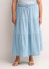 Denim Pull-On Boho Maxi Skirt - d/C JEANS