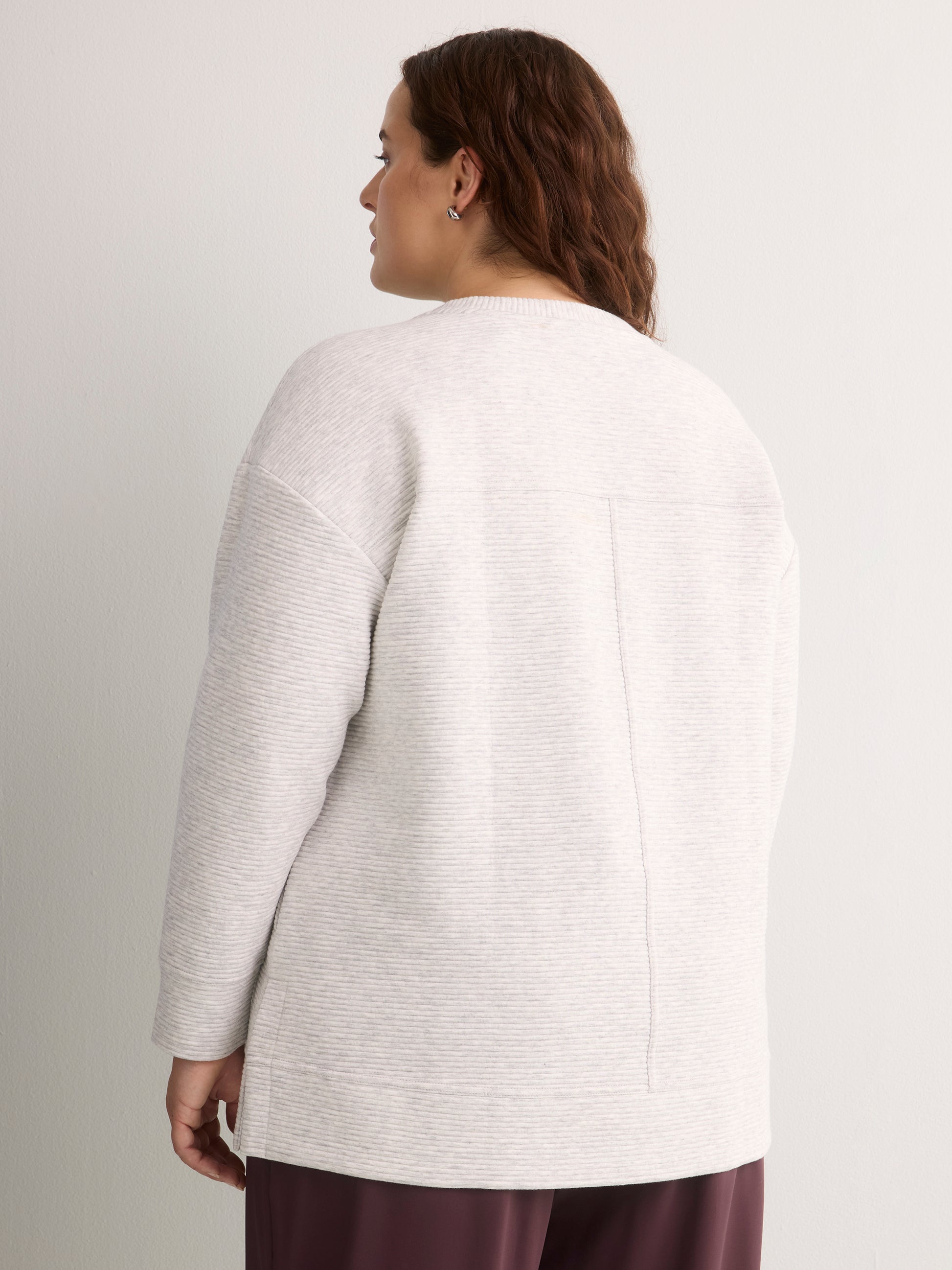 Ottoman Wide Crew Neck Tunic Top - Active Zone