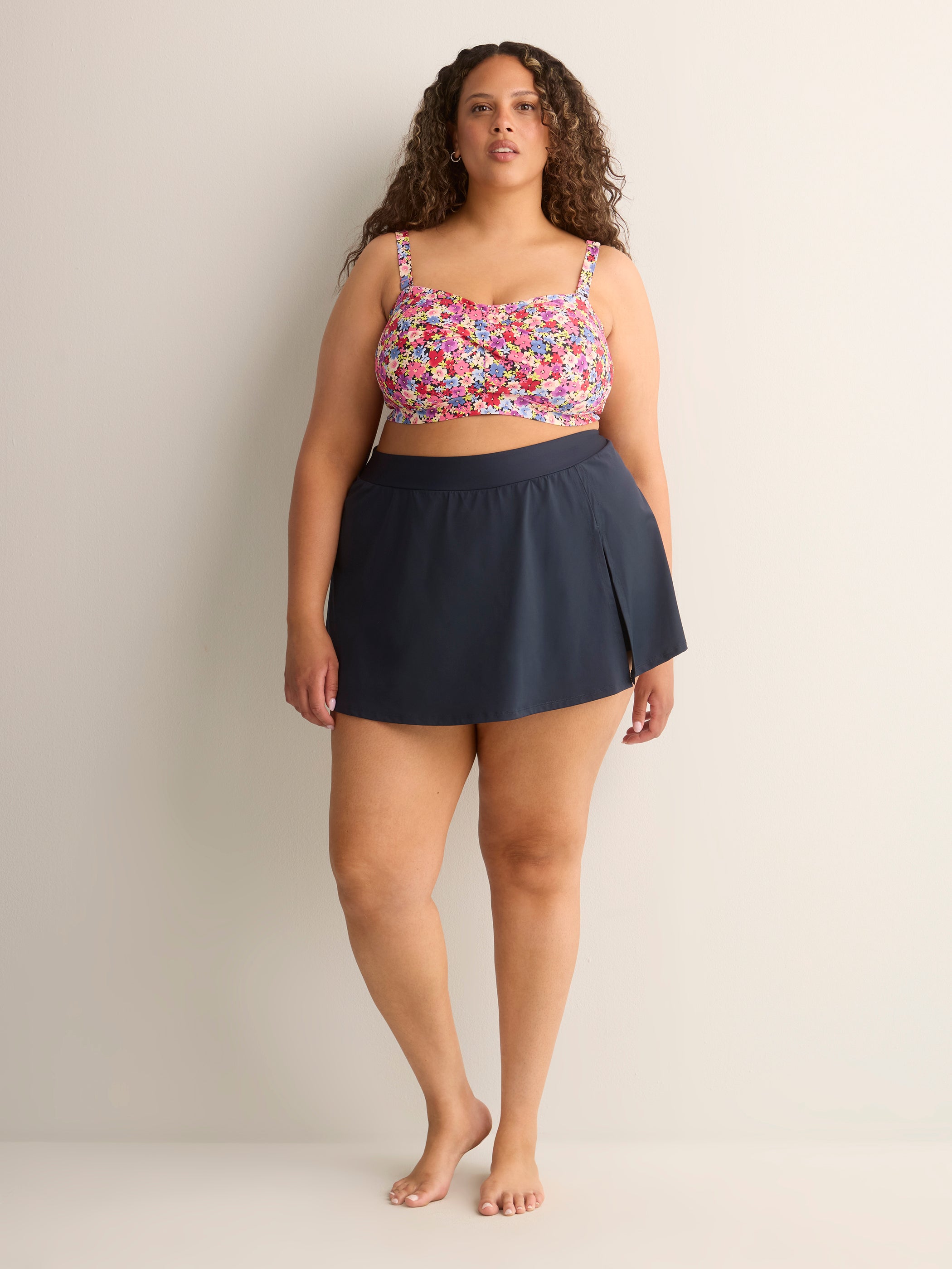 Mid-Rise Swim Skirt With Built-In Shorts | Penningtons
