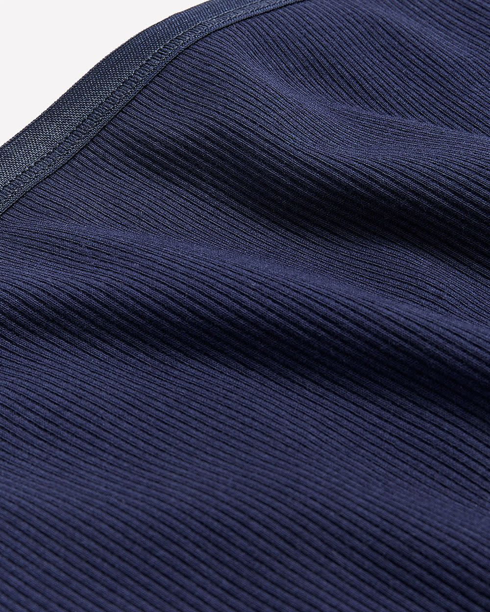 Cheeky Blue Ribbed Knit Brief - ti Voglio