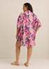 Short Printed Cover-Up Shirtdress