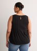 Sleeveless Swing Pintuck Knit Top