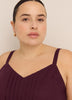 Linen Blend Swing Cami Blouse with Pintuck Detail