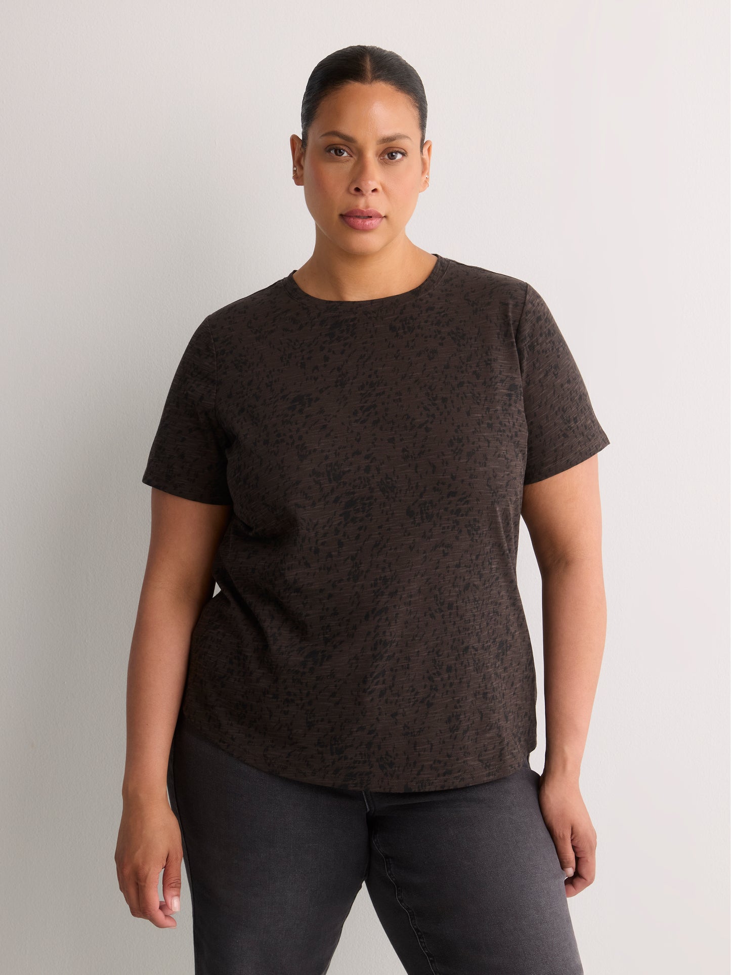 Curvy-Fit Short-Sleeve Crew-Neck Tee
