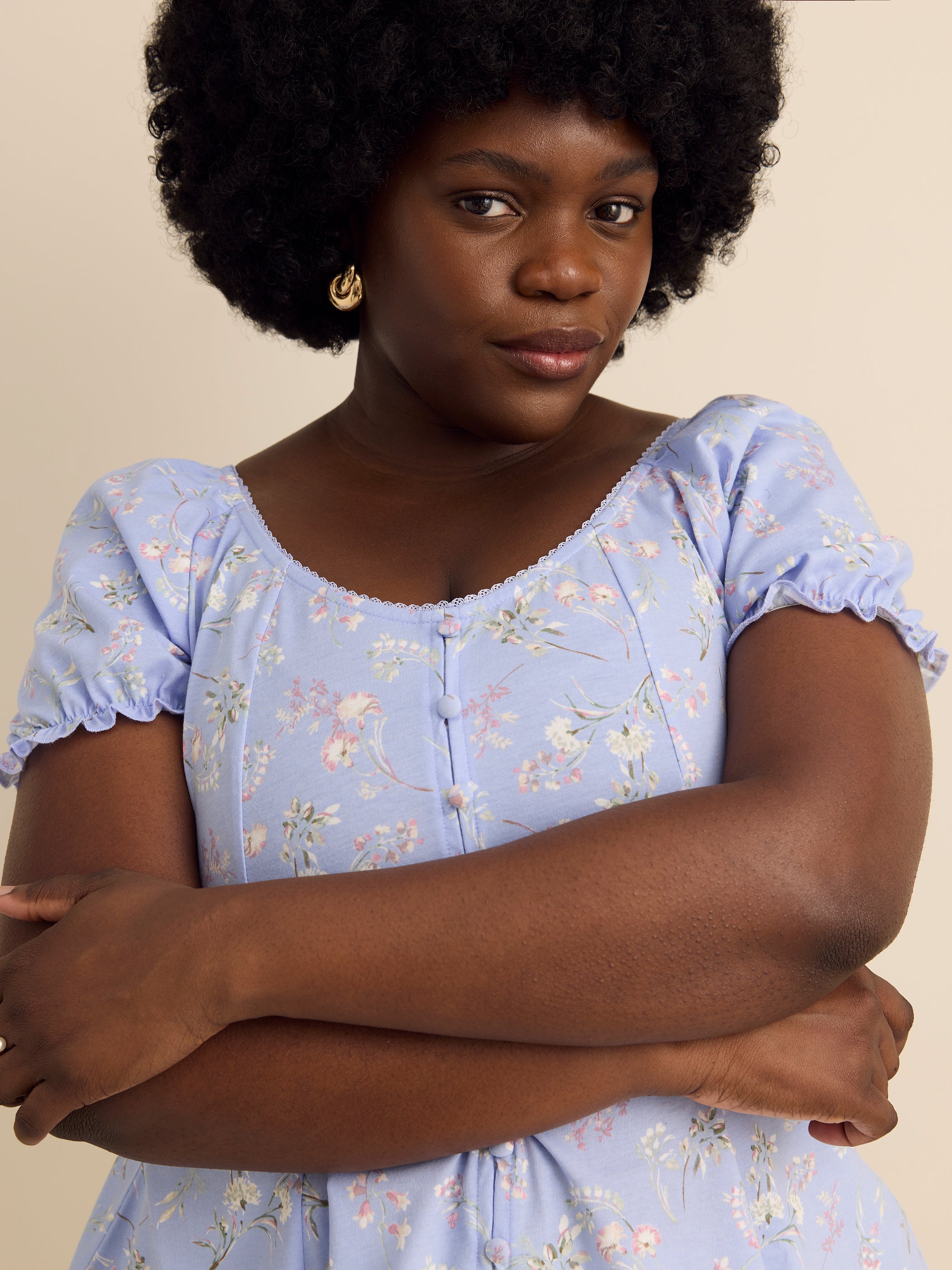 Haut évasée à manches bouffantes - Addition Elle