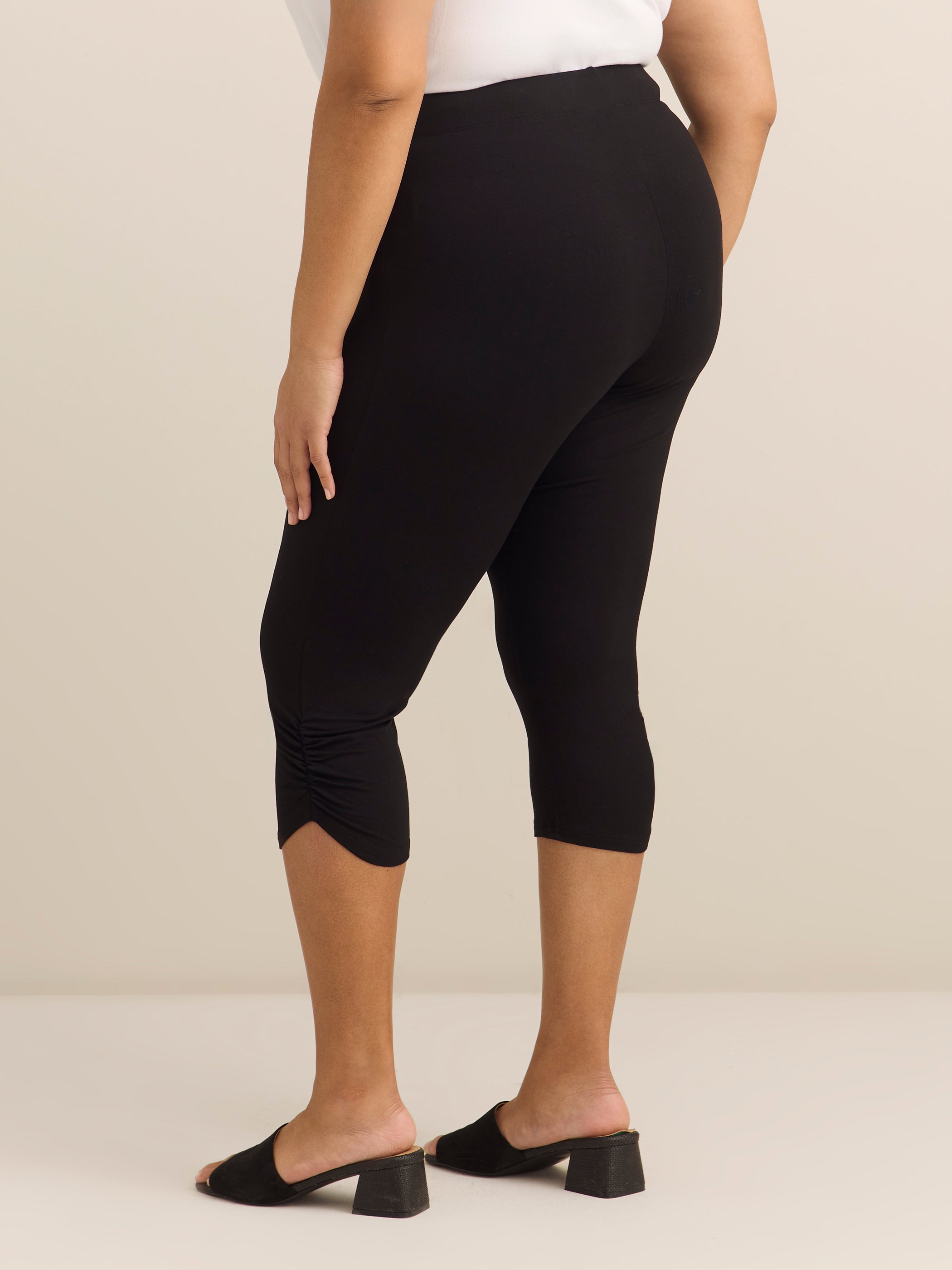 Responsible, Fashion Capri Legging with Shirred Hem
