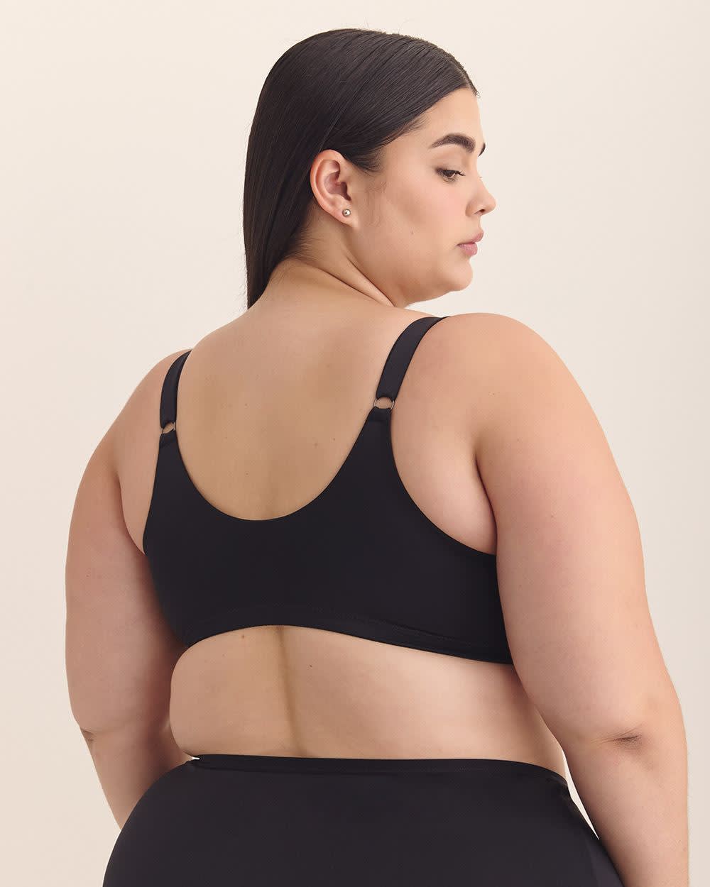 Black Magnetic Front-Closure Plunge Bra - Déesse Collection