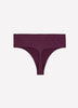 Plum Seamless Knit Thong - tiVOGLIO