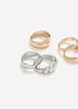 Silver and Golden Assorted Rings, Set of 5