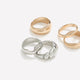 Silver and Golden Assorted Rings, Set of 5