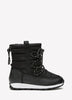 Extra Wide Width, Black Lace-Up Quilted Winter Boot