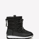 Extra Wide Width, Black Lace-Up Quilted Winter Boot