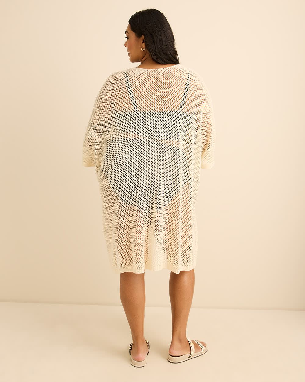 Open Stitch Knit Cape