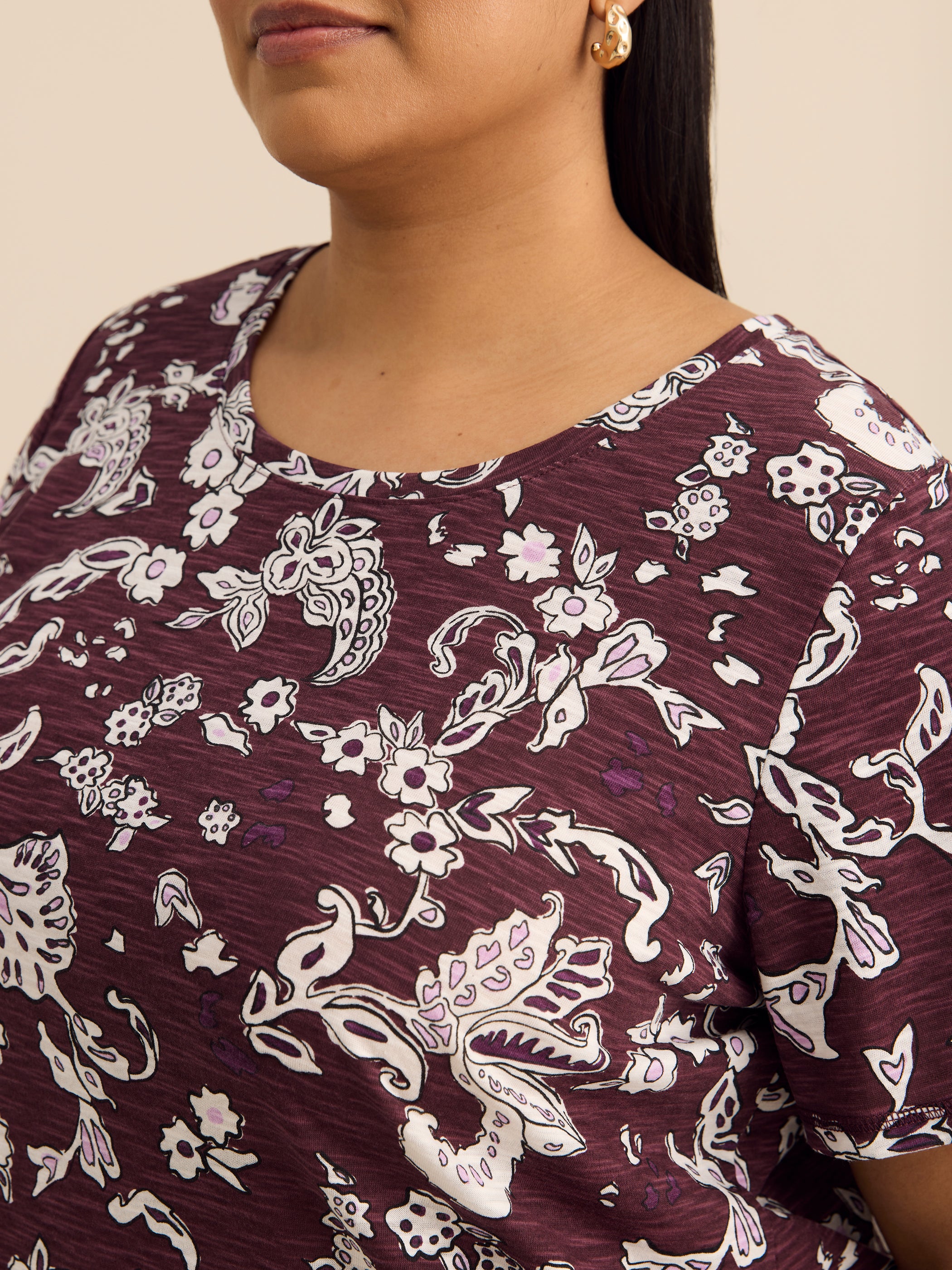 Curvy-Fit Short-Sleeve Crew-Neck Tee