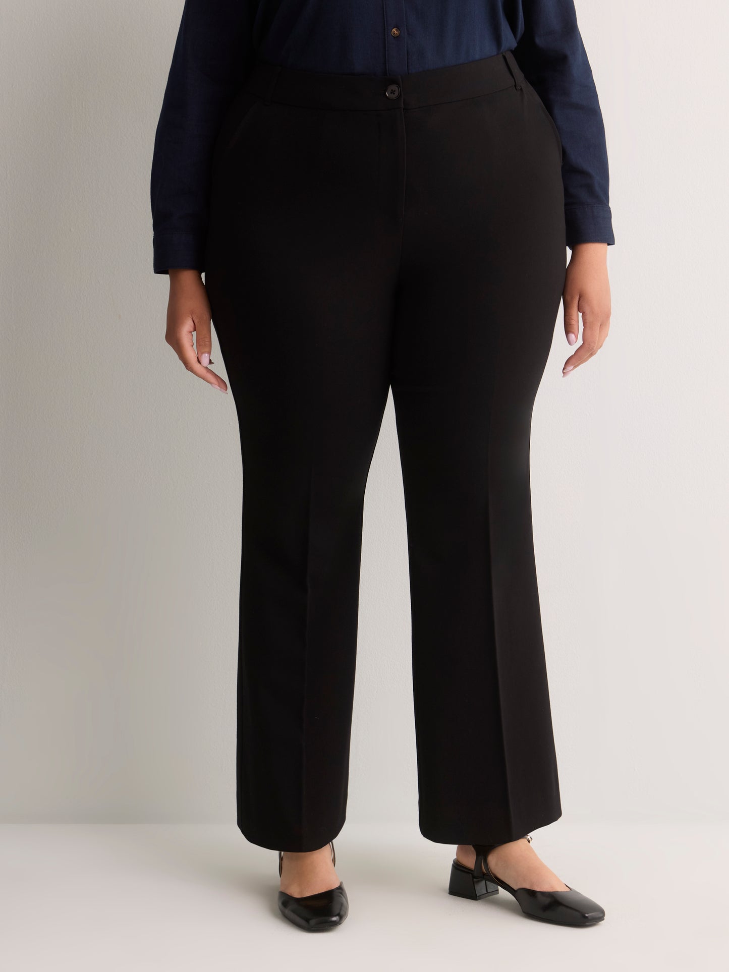 Black Savvy Boot-Cut Pant