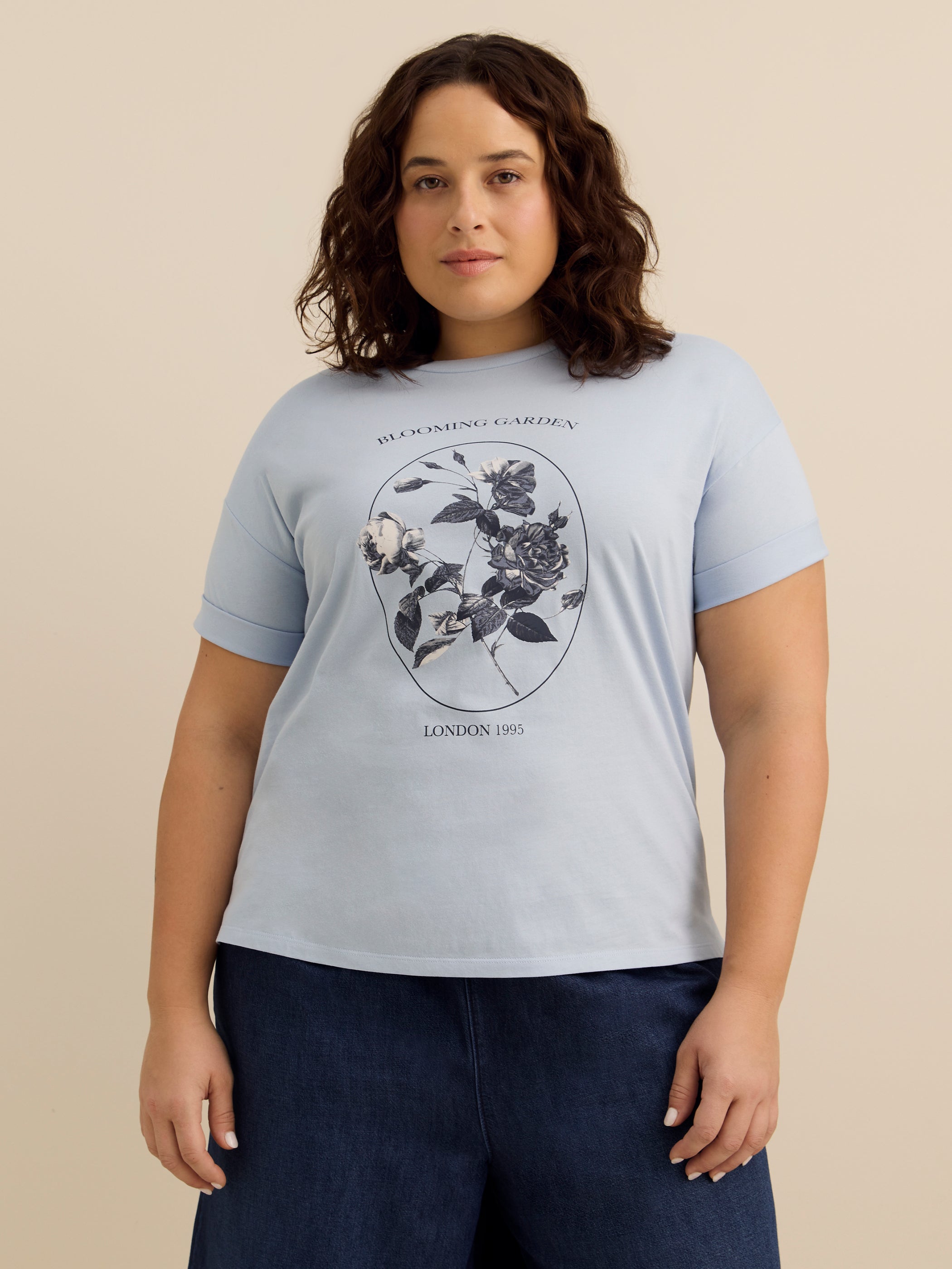 Boxy Short-Sleeve Crew-Neck T-Shirt