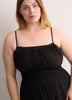 Black Sleeveless Smocked Waist Maxi Dress - Addition Elle