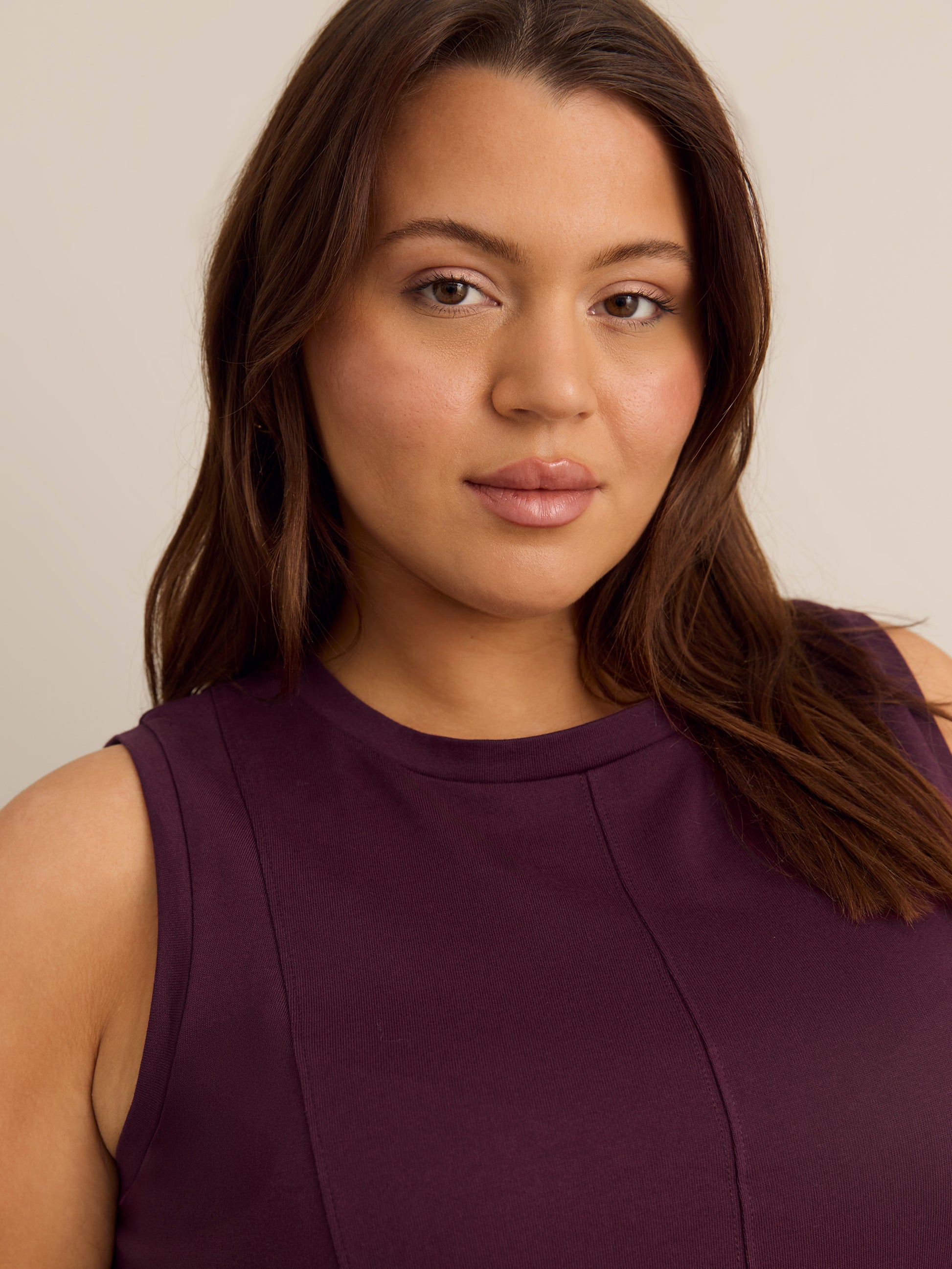 Sleeveless Panel Midi Dress