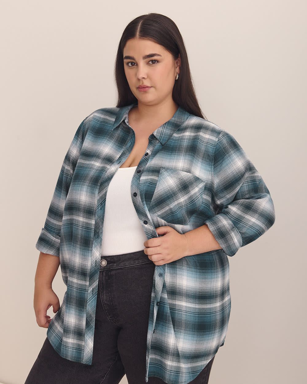 Plaid Flannel Buttoned Down Shirt