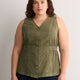 Responsible, Fit and Flare Sleeveless V-Neck Vest Blouse